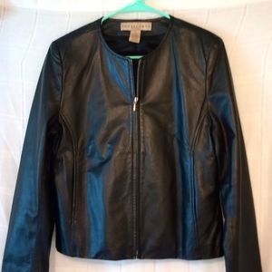 Vintage Leather Short Jacket, Sz 10, NWOT